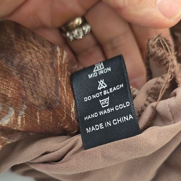 Pretty Angel Brown Patterned Kids Dress - Picture 7 of 7